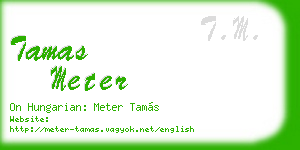 tamas meter business card