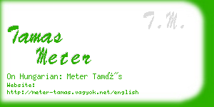 tamas meter business card
